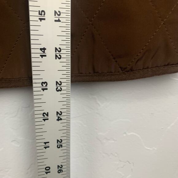 Talbots Quilted Vest Women's Size Large Petite Brown Preppy Classic Old Money - Picture 6 of 7